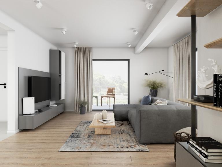 Modernes Ambiente mit natürlichen Farbtönen