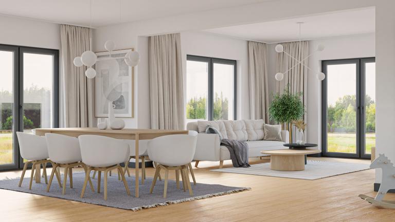 Zeitloses Wohnkonzept mit warmen Farbnuancen