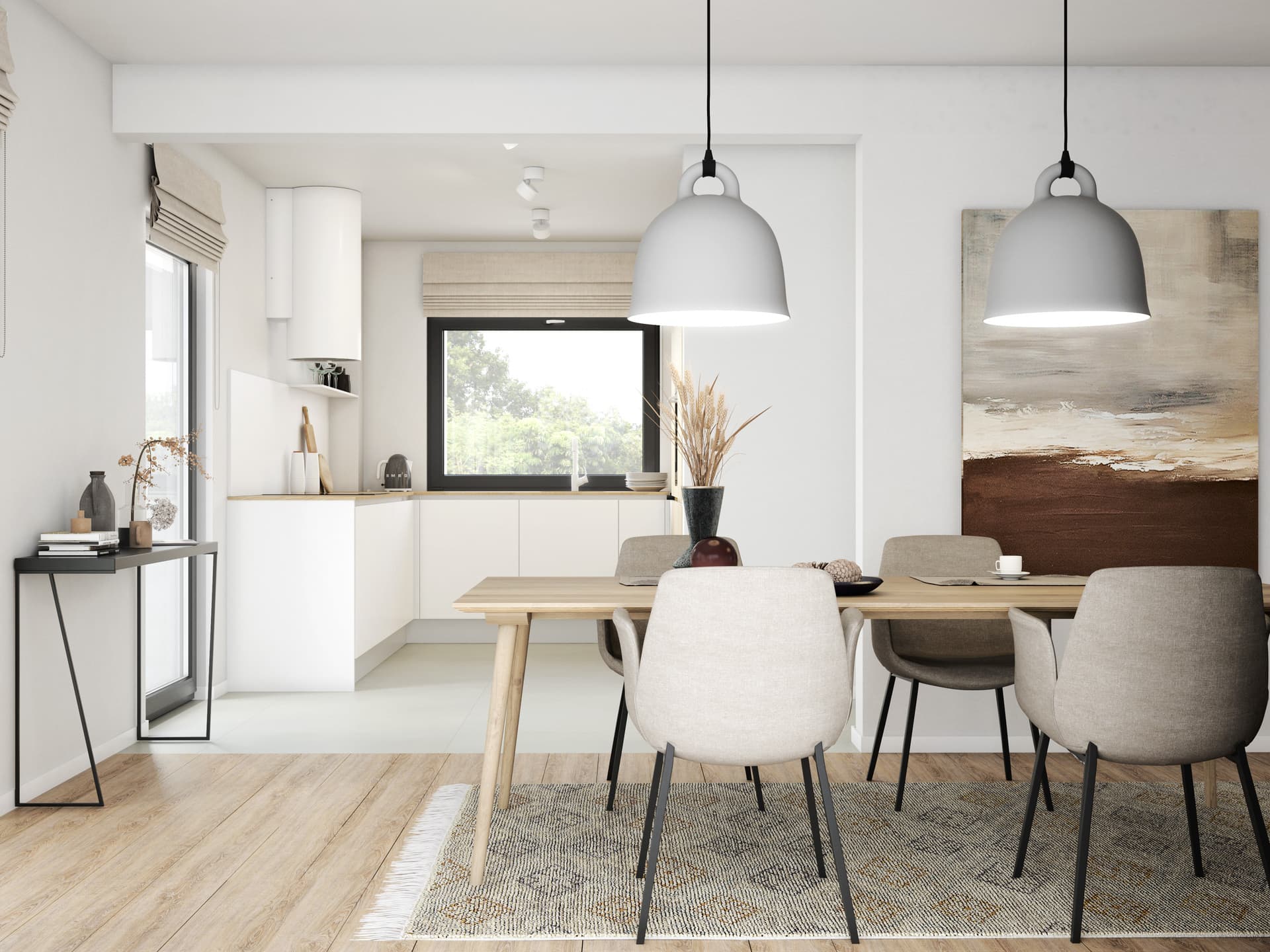 Modernes Ambiente mit natürlichen Farbtönen