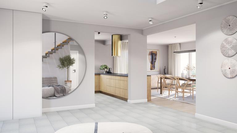 Helles Wohn mit natürlichen Farbtönen