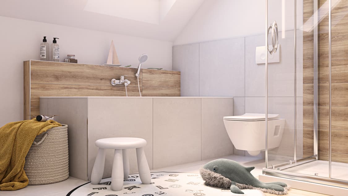 große komfortable Badewanne